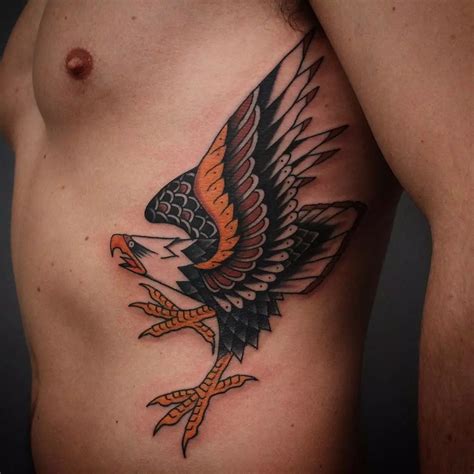 eagle tattoo chest one side|More.